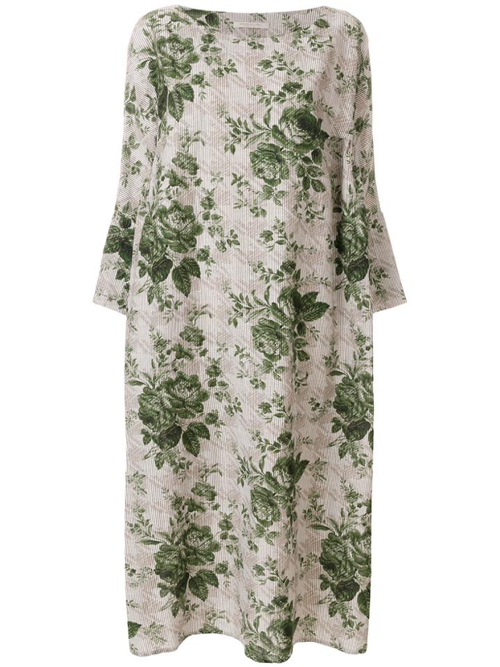 Ermanno Gallamini Printed Kaftan Dress - Nude & Neutrals