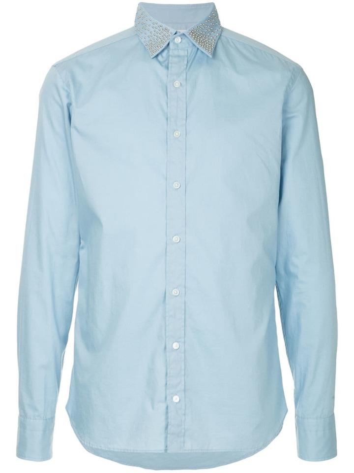 Kolor Studded Collar Shirt - Blue