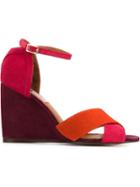 Lanvin Colour Block Wedge Sandals
