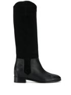 Aquazzura Dual Textured Boots - Black