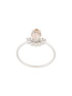 Natalie Marie 14kt White Gold Rutilated Quartz And Diamond Ring -
