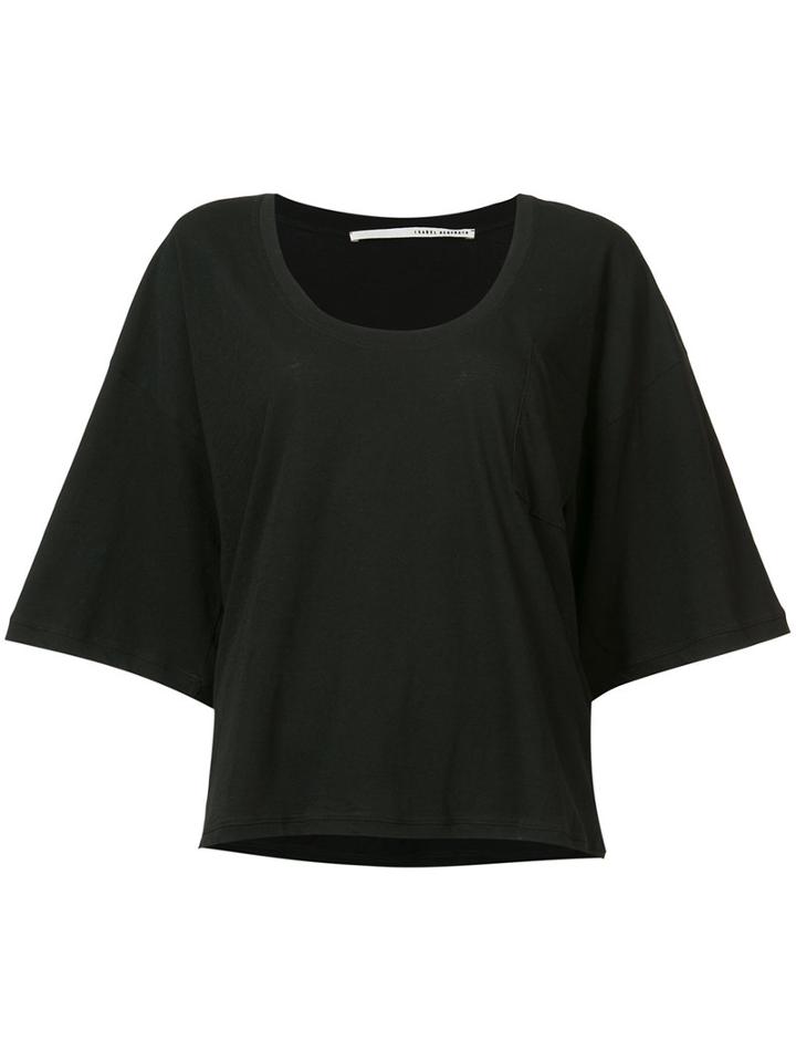 Isabel Benenato - Bell Sleeve Top - Women - Cotton - 44, Black, Cotton