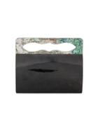 Nathalie Trad Yves Shell Clutch With Mother Of Pearl Handles - Black