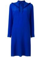 Ps By Paul Smith Frill Bib Dress, Women's, Size: 48, Blue, Cupro