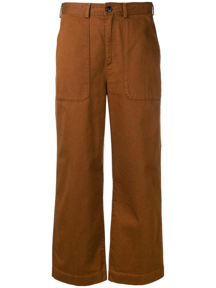 Bellerose Cropped Tailored Trousers - Brown