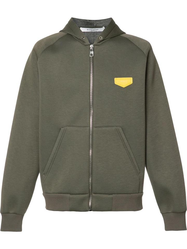 Givenchy Logo Plaque Hoodie - Green