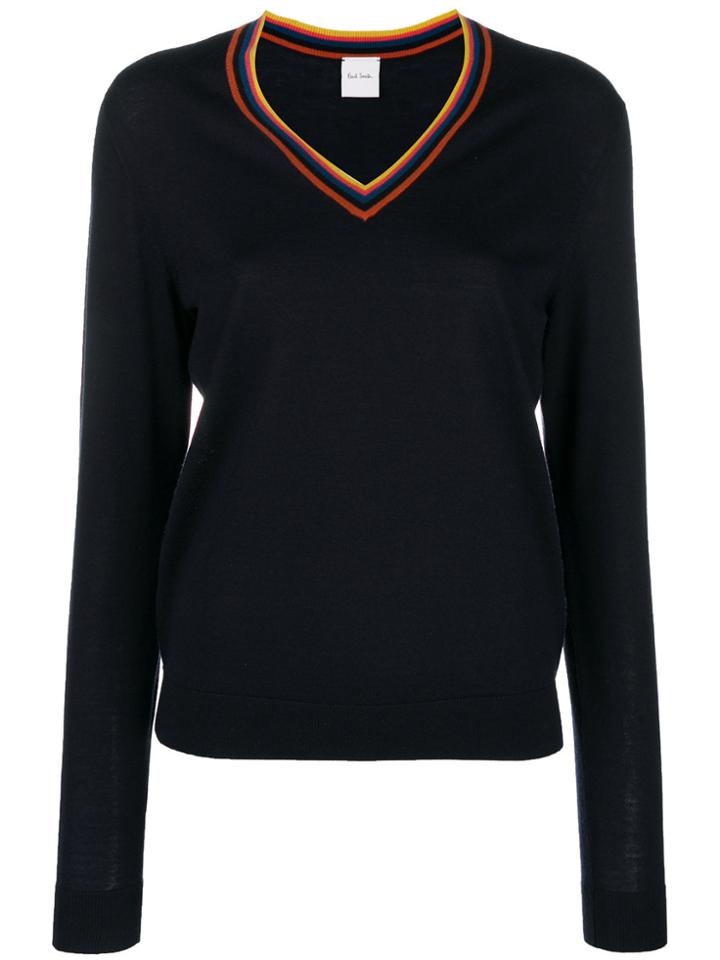 Paul Smith Stripe Detail Sweater - Blue