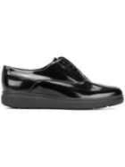 Geox Laceless Oxford Shoes - Black