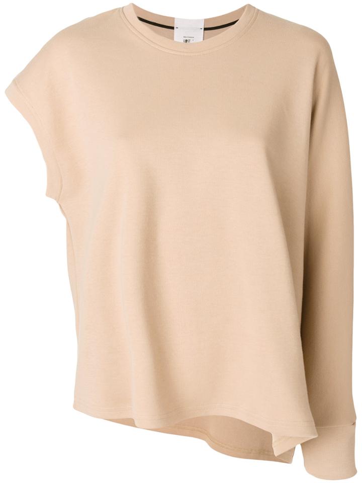 Lost & Found Rooms One Sleeved Sweatshirt - Nude & Neutrals