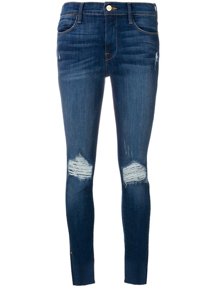 Frame Denim Distressed Detail Jeans - Blue