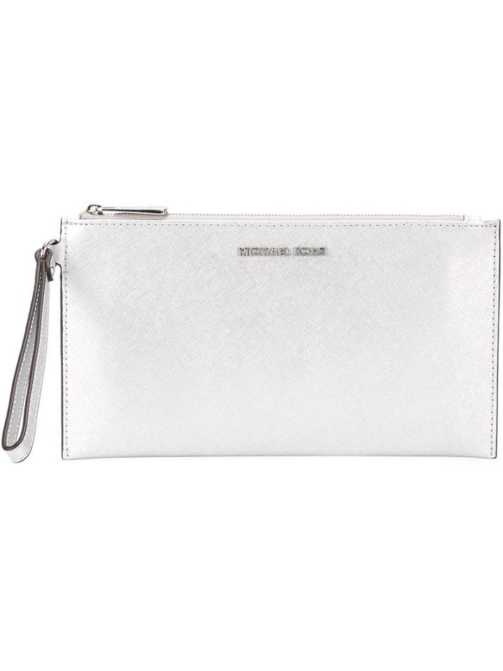 Michael Michael Kors 'jet Set Travel' Clutch, Women's, Grey