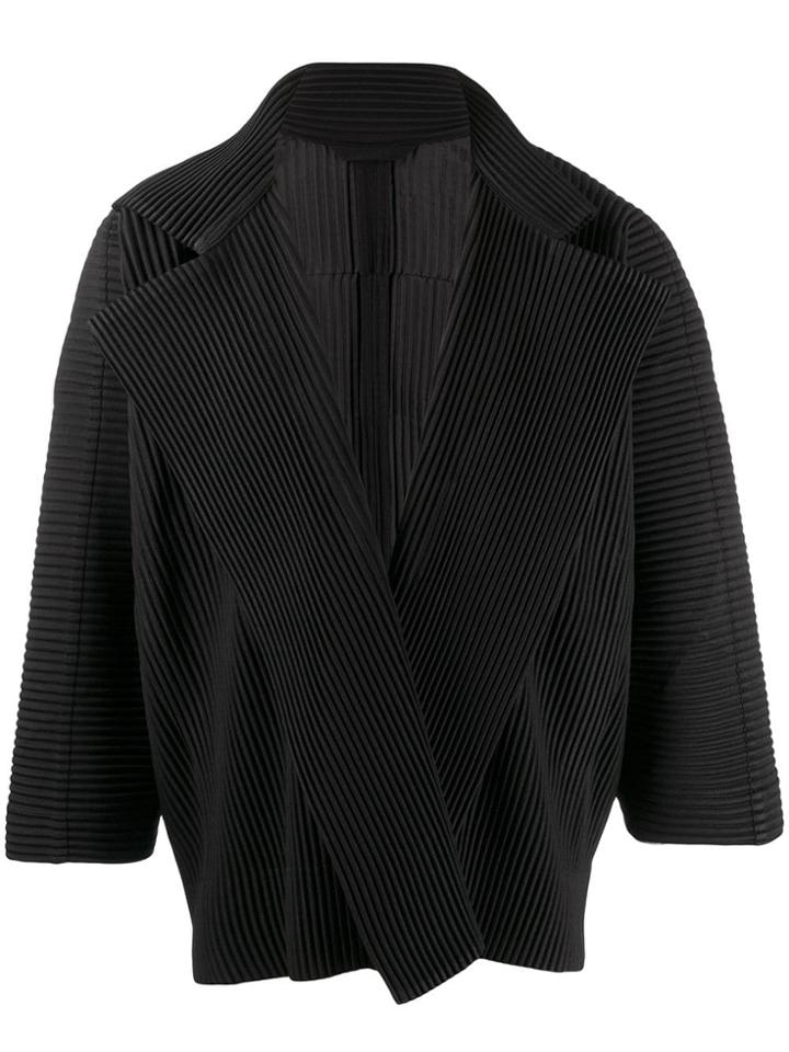 Homme Plissé Issey Miyake Pleated Short Jacket - Black