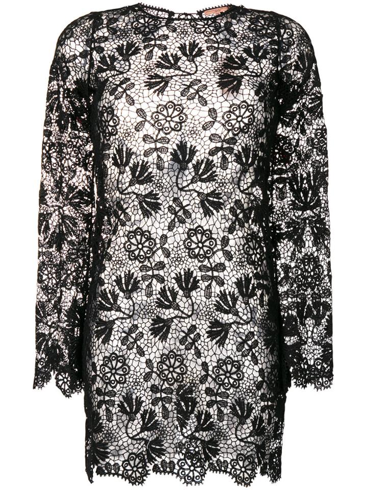 Ermanno Scervino Short Lace Beach Dress - Black