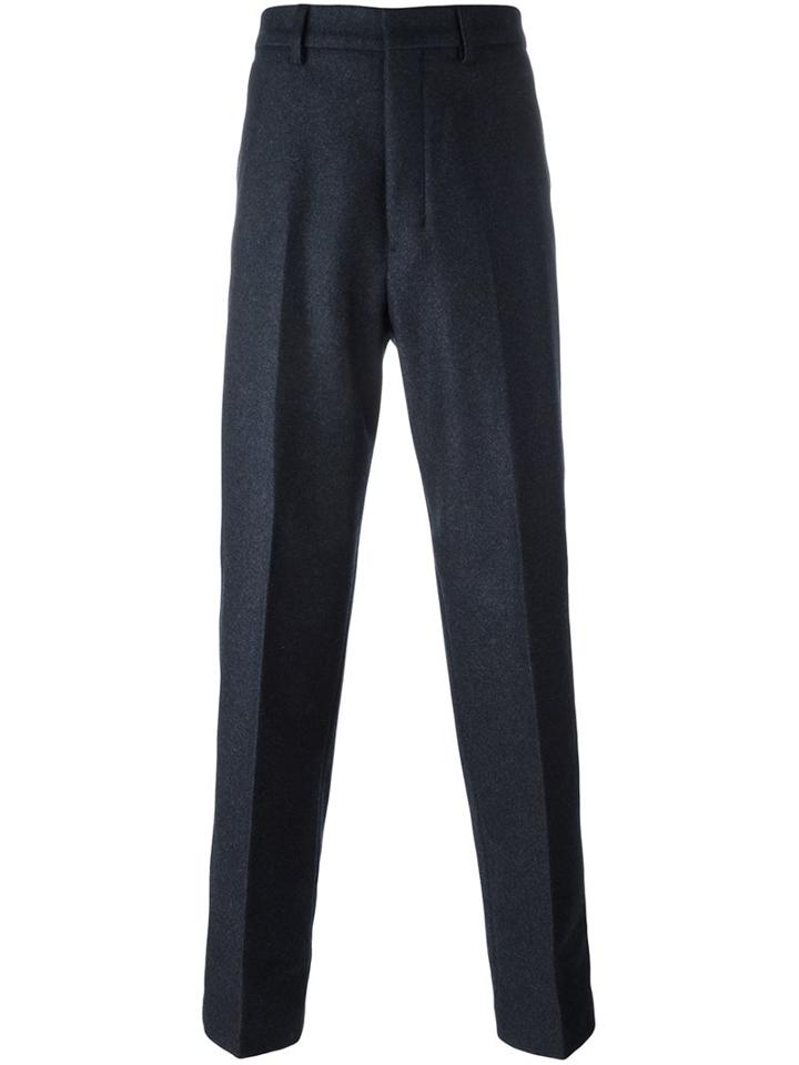 Ami Alexandre Mattiussi Oversized Trousers, Men's, Size: 36, Blue, Polyamide/polyester/wool