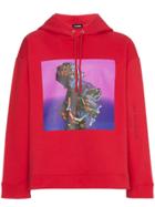 Raf Simons New Order Print Hoodie - Red