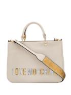 Love Moschino Metallic Logo Tote - Neutrals