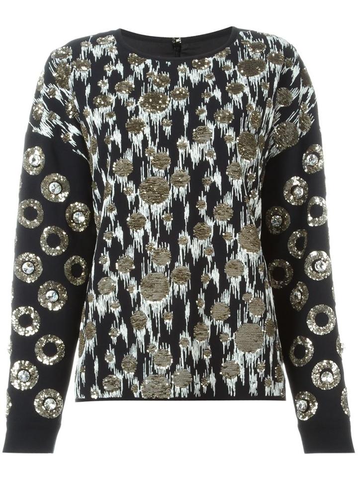 Emanuel Ungaro Round Applique Embroidered Blouse