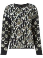 Emanuel Ungaro Round Applique Embroidered Blouse