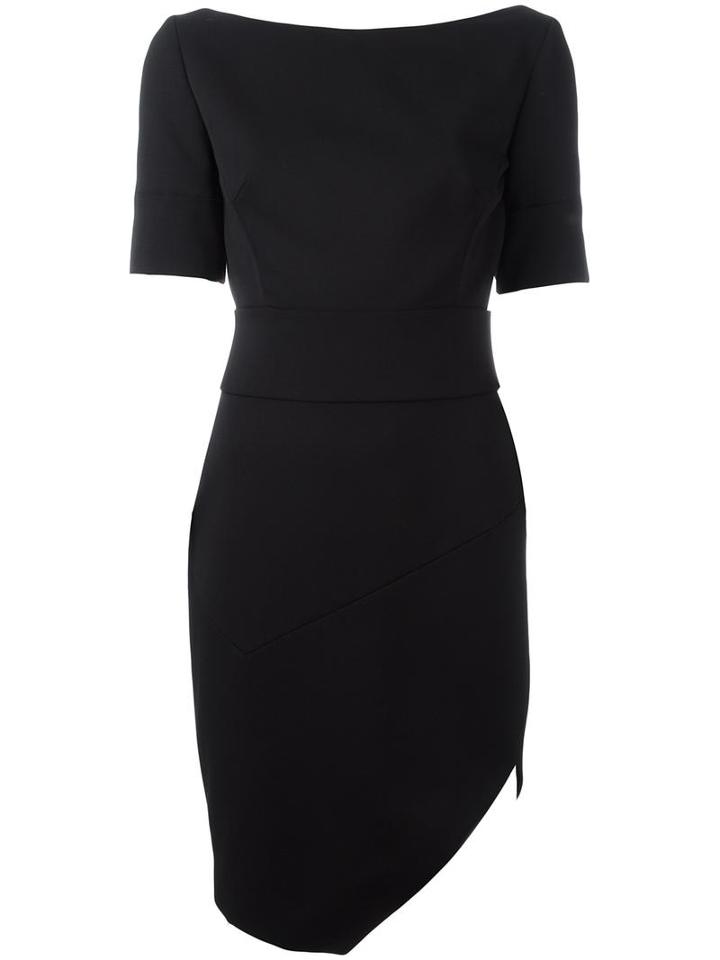 Alexandre Vauthier Boat Neck Short Dress, Women's, Size: 40, Black, Wool/spandex/elastane/polyester/viscose