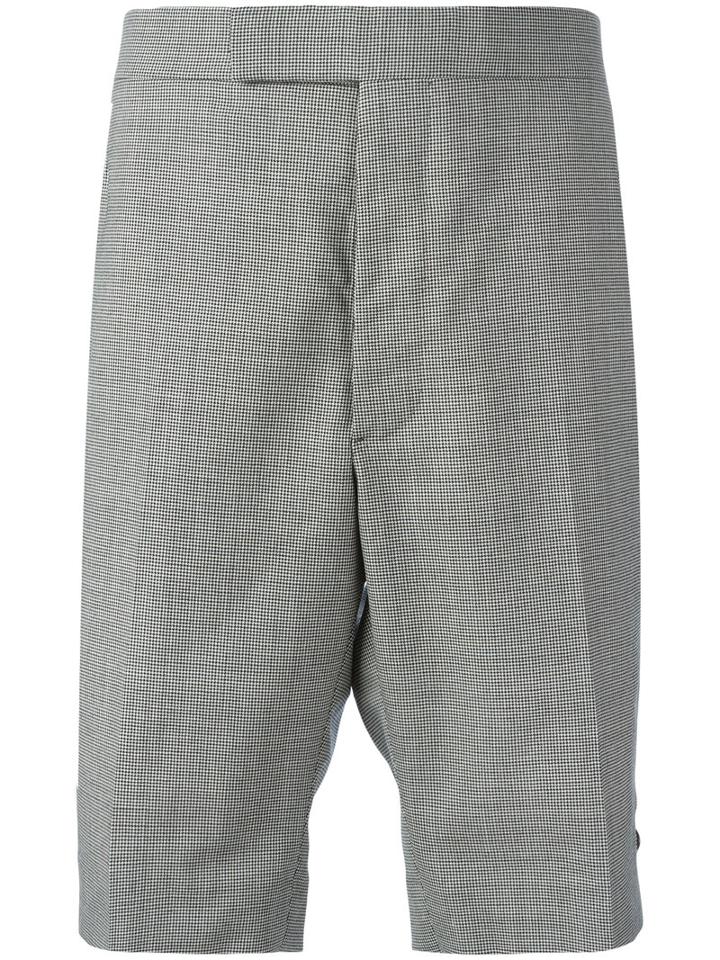 Thom Browne Houndstooth Shorts, Men's, Size: 1, White, Cupro/wool