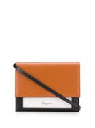 Salvatore Ferragamo Colour-block Clutch Bag - Brown