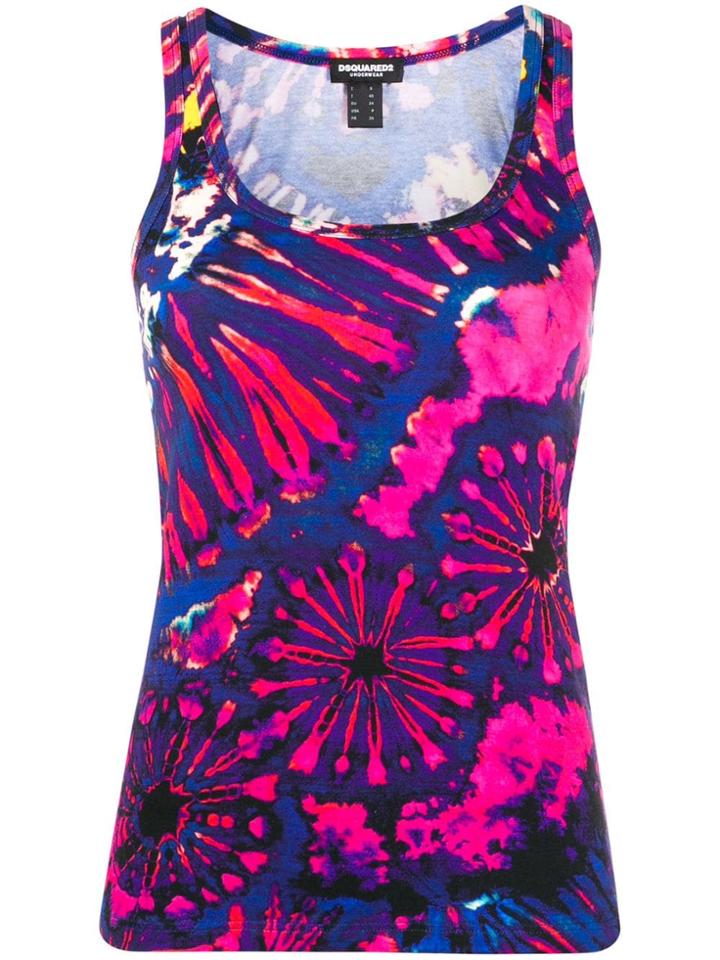 Dsquared2 Tie Dye Vest Top - Blue