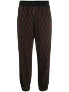 Undercover Monogram-print Cropped Trousers - Brown