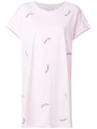 Gaelle Bonheur Logo Printed T-shirt Dress - Pink & Purple