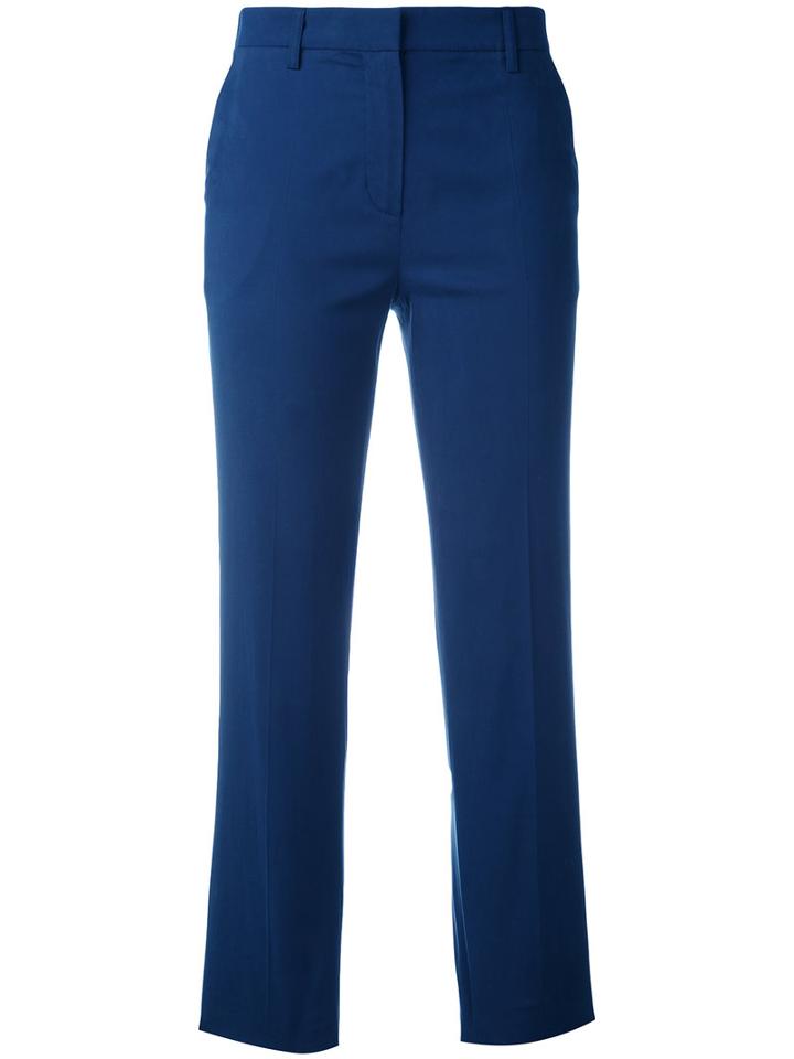 Sonia By Sonia Rykiel - Cropped Trousers - Women - Cotton/spandex/elastane/cupro/viscose - 36, Blue, Cotton/spandex/elastane/cupro/viscose