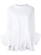 Goen.j - Ruffled Mini Dress - Women - Cotton - M, White, Cotton