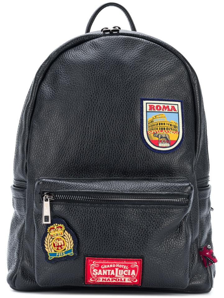 Fefè Patch Embellished Backpack - Black