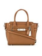 Coach Coach 37444 Sv/sd Leather/fur/exotic Skins->leather, Women's, Brown