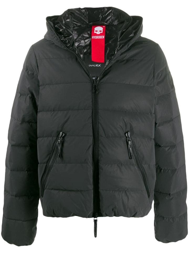 Hydrogen Hooded Down Jacket - Black