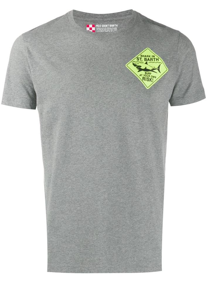 Mc2 Saint Barth Swimming Shark T-shirt - Grey