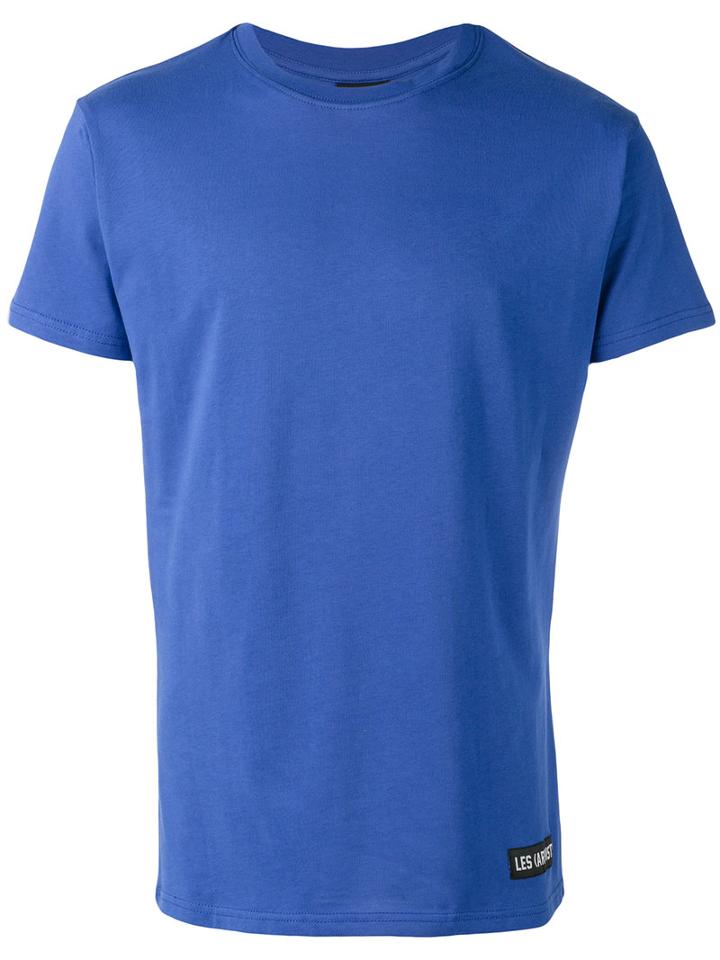 Les (art)ists Number Back Print T-shirt, Men's, Size: Xs, Blue, Cotton
