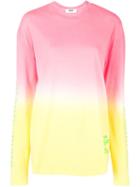 Msgm Longline Ombré Sweatshirt - Pink