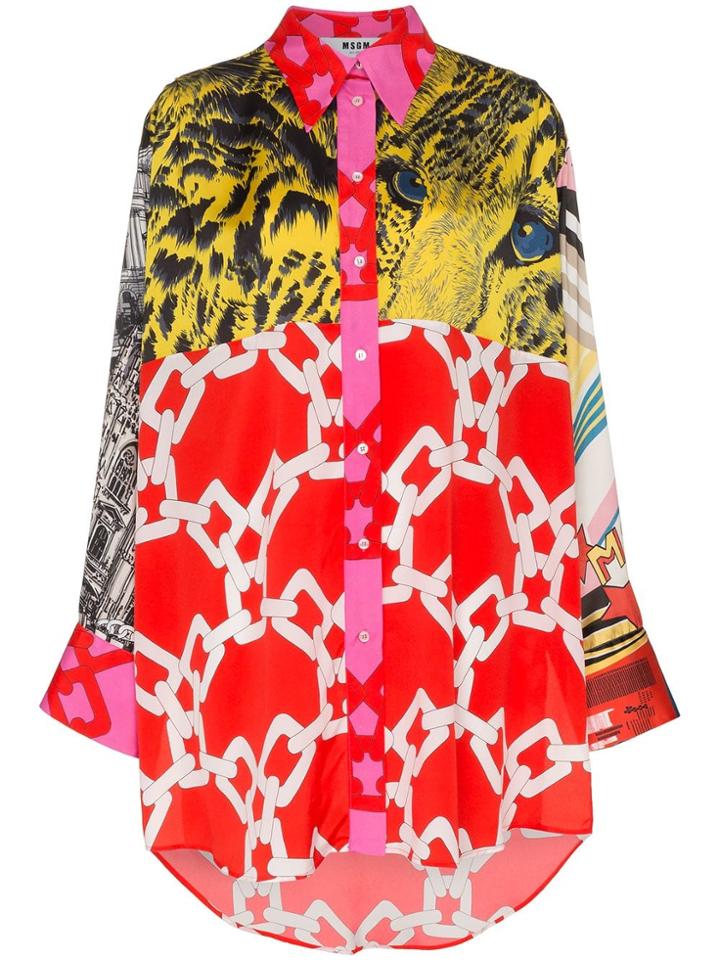 Msgm Mix Print Shirt - 01 Multi