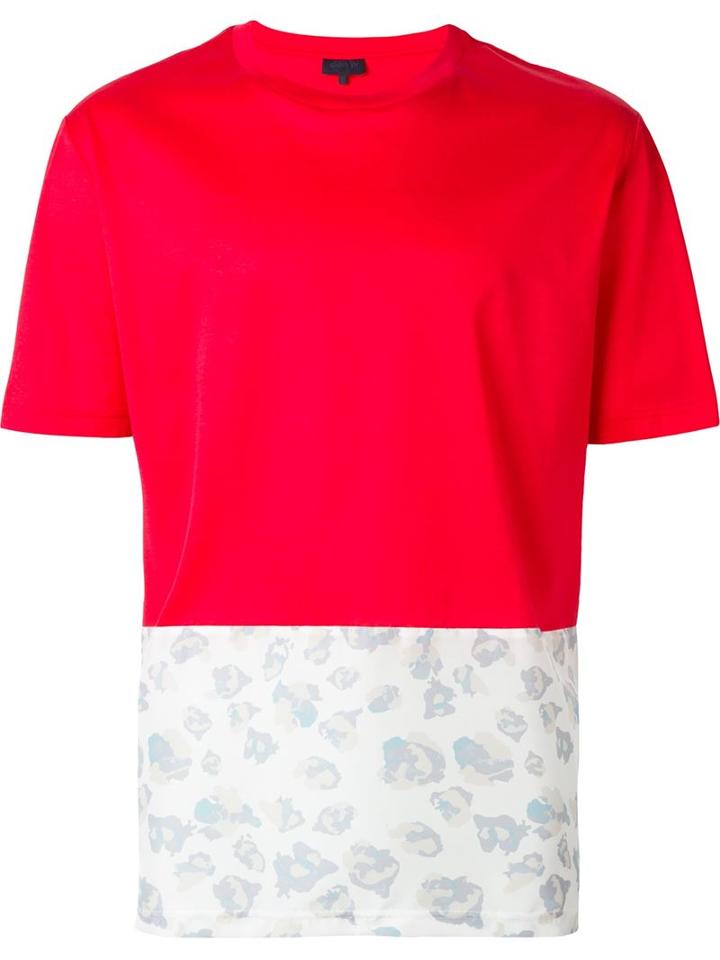 Lanvin 'neo Leopard' Contrasted Hem T-shirt