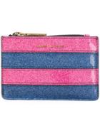 Marc Jacobs Striped Glittered Cardholder - Pink & Purple