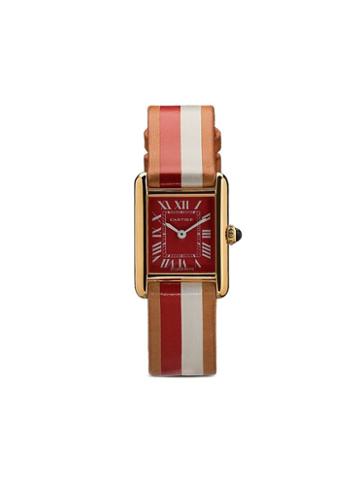 La Californienne Cartier Small Tank La Cerise Watch - White/ Red