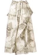Lemaire Marble Print Skirt - Neutrals