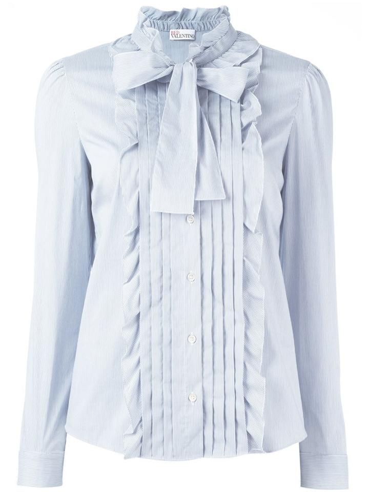 Red Valentino Ruffled Pussy-bow Blouse