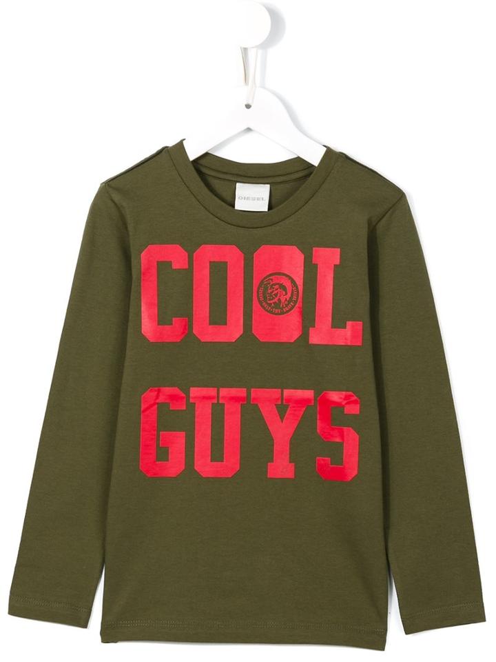 Diesel Kids 'torbi' T-shirt, Boy's, Size: 7 Yrs, Green