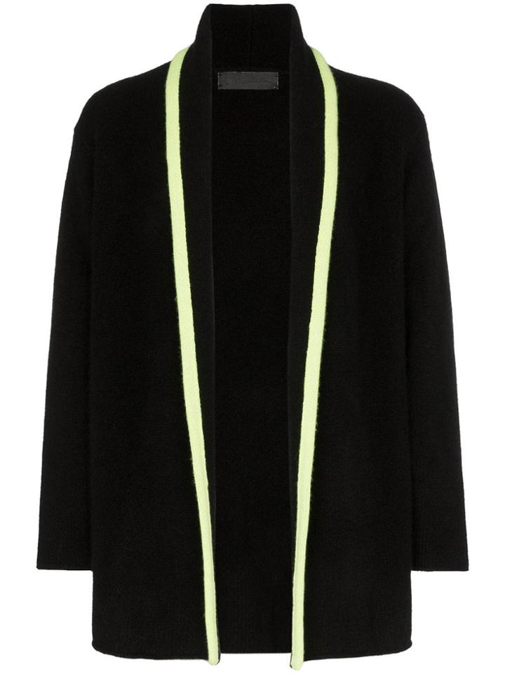 The Elder Statesman Contrasting Stripe Knitted Cashmere Cardigan -