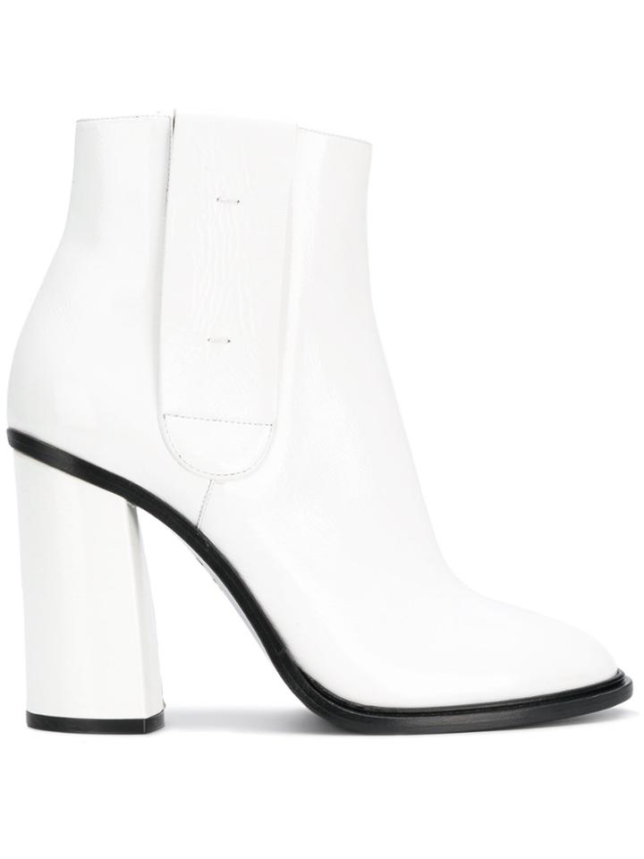Casadei Elasticated Side Panel Boots - White