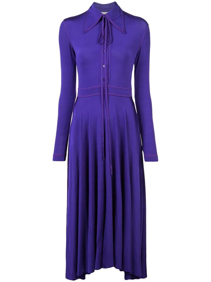 Nina Ricci Pointed Collar Dress - Pink & Purple