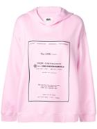 Mm6 Maison Margiela Under Construction Print Hoodie - Pink & Purple