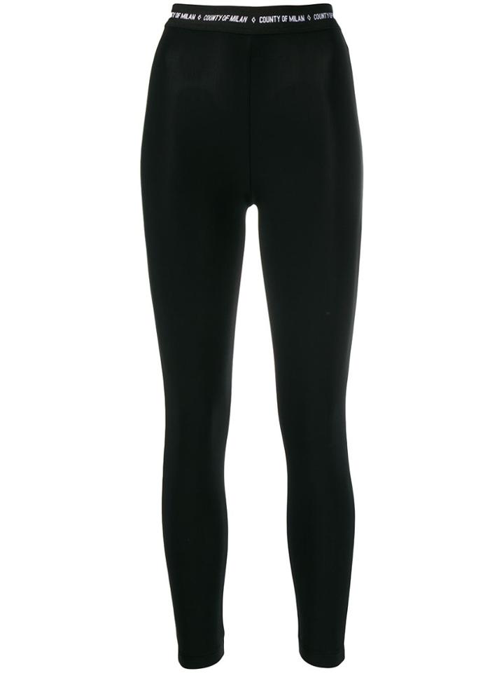 Marcelo Burlon County Of Milan Logo Waistband Leggings - Black