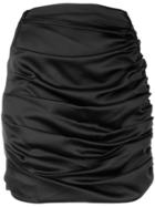 Nineminutes Gathered Fitted Skirt - Black