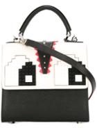 Les Petits Joueurs Mini Alex Tote, Women's, Black, Calf Leather/acrylic